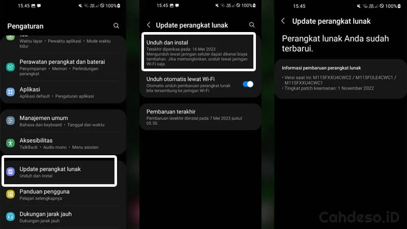Upgrade Versi OS Android Samsung