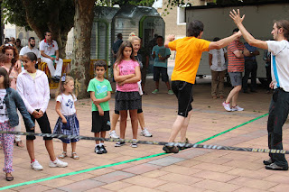 Funambulismo en las fiestas de El Regato