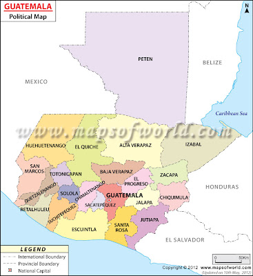 mapa de guatemala con nombres