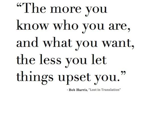 The More You Know Who You Are, And What You Want, The Less You Let Things Upset You - Bob Harris