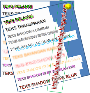 Panduan Cara Membuat Teks Shadow Blog dg CSS3