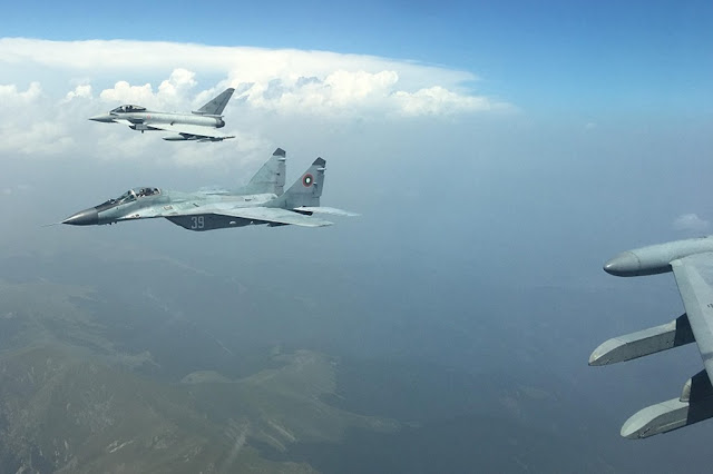 ITALIAN EUROFIGHTERS TRAIN TOGETHER WITH BULGARIAN MIG-29S