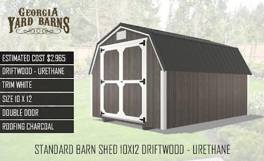 Standard Barn Shed 10 X 12 Driftwood - Urethane