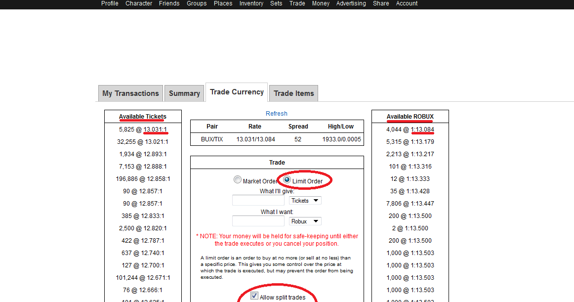 Using The Roblox Currency Trade For Profit The Complete How To - how to trade currency on roblox 2012 youtube