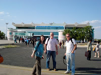 Andrew Corbett in India, with friends