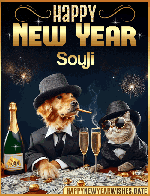 Happy New Year wishes gif Souji