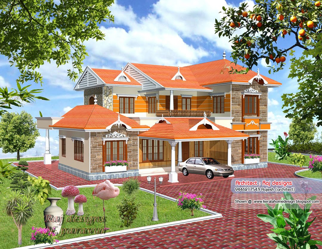 3000 sq. feet Kerala style home design - Kerala home design and floor plans