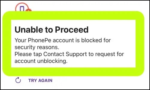How To Fix Unable To Proceed Your PhonePe Account is Blocked For Security Reasons. Please Tap Contact Support To Request For Account Unblocking Problem Solved on PhonePe App