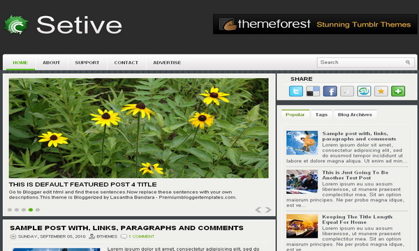 Setive : Free Premium Blogger Template