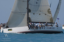 J/122 sailboat- sailing upwind at Key West Race Week