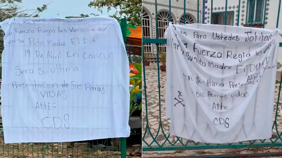 El Cártel de Sinaloa (CDS) amenazo de muerte a los integrantes de Fuerza Regida en Cancún, Quintana Roo