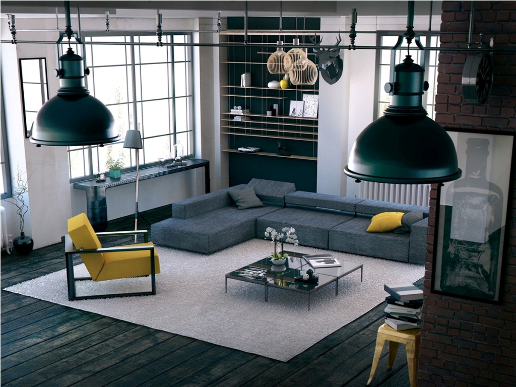 16 Living Room Kece dengan Aksen Warna  Kuning  Majalah Rumah