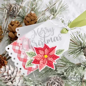 Sunny Studio Stamps: Petite Poinsettia Build-A-Tag Customer Card by Leanne West