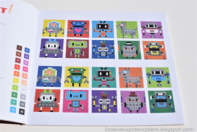 pixelo roboty książeczki z wydawnictwa wilga