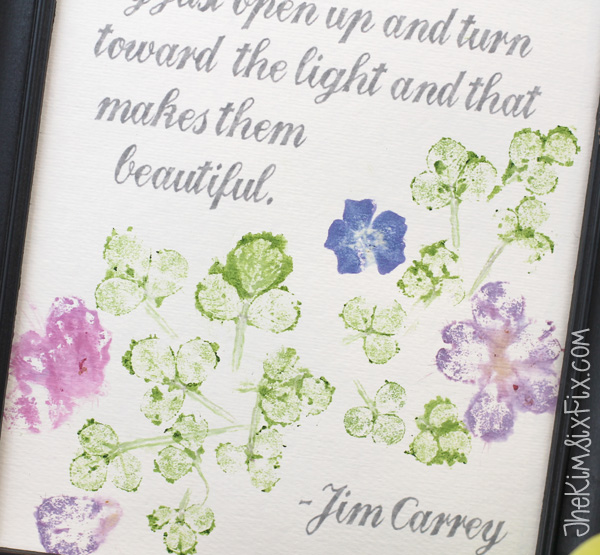 Watercolor with flowers