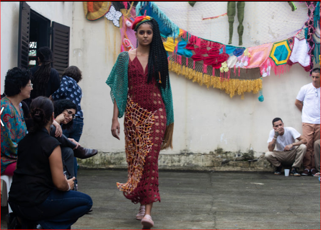 desfile de crochê ponto firme