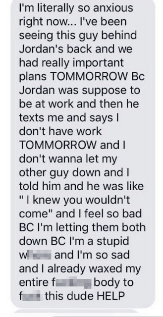 Jordan girlfriend's text