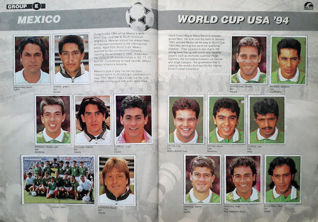 WORLD CUP USA '94 STICKER ALBUM COLLECTION GROUP E MEXICO