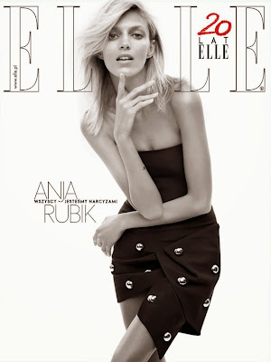 Anja Rubik Photos from Elle Poland Magazine Cover April 2014 HQ Scans