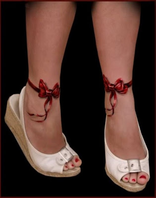 bow tattoo on ankle. Ankle Tattoos