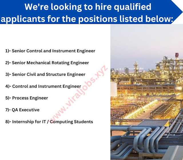 We're looking to hire qualified applicants for the positions listed below: