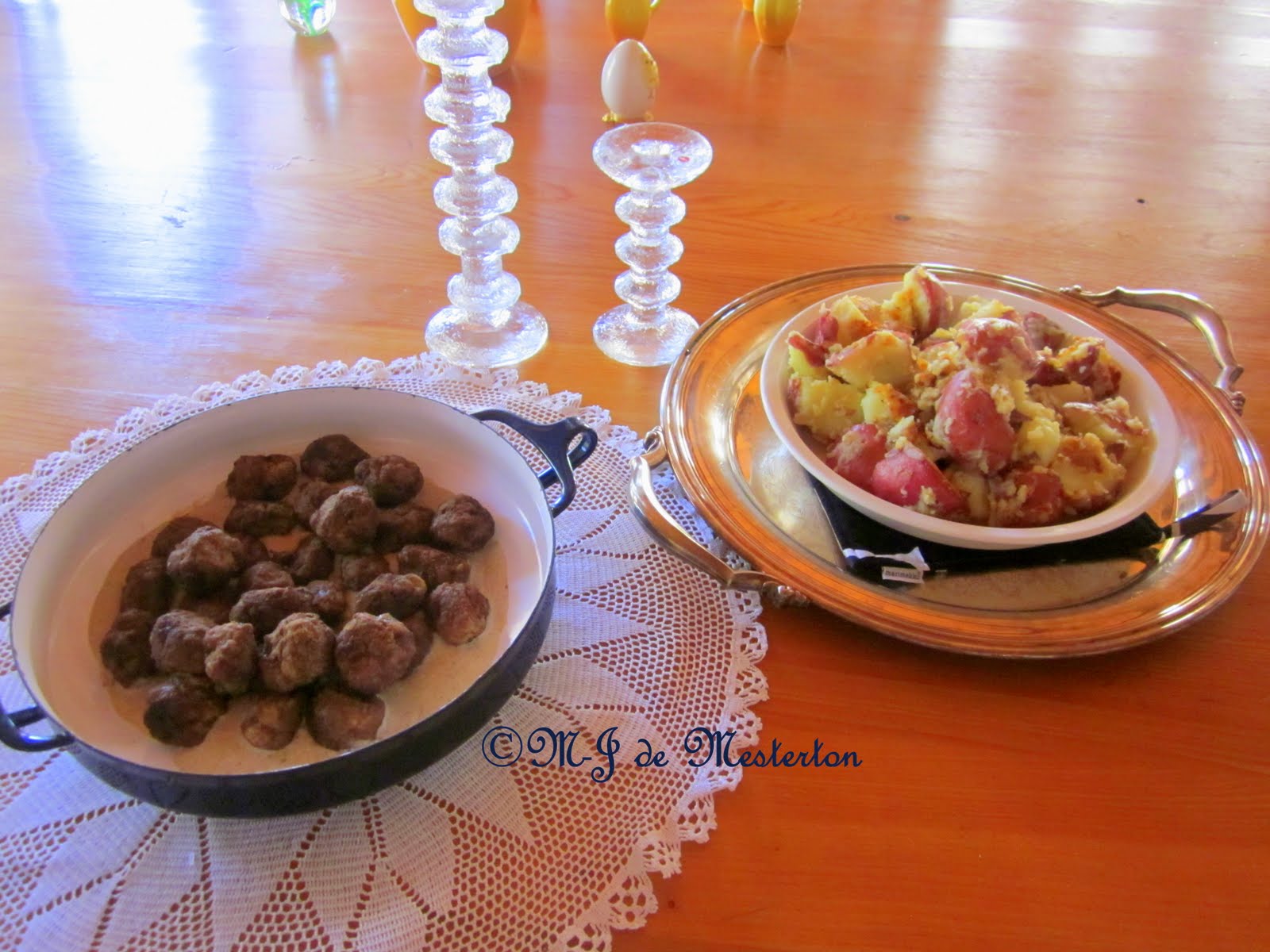 Serve Swedish meatballs with new potatoes and perhaps a little ...