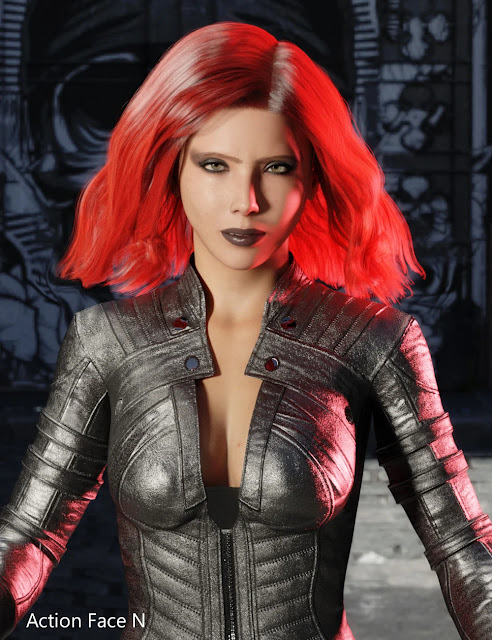 Empower Your Digital Art with Action Heroines Face Morphs for Genesis 9