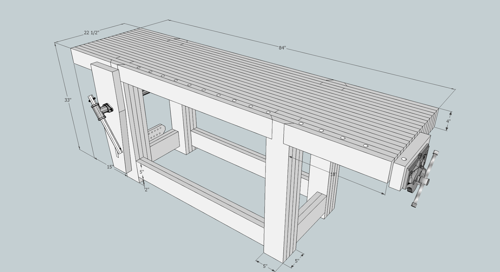 Chris' Project Page: Roubo Style Workbench - Part One