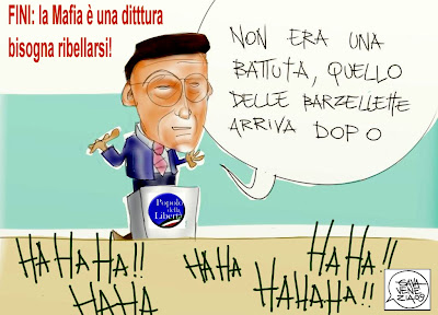 Fini barzellette Berlusconi Gava satira vignette