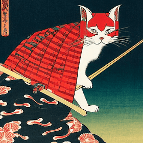 浮世絵風の猫2
