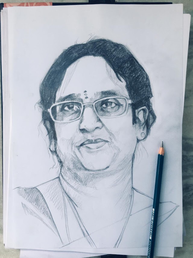 Portrait of Sandhya ( my colleague) in 40 minutes 