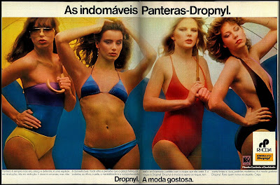 propaganda tecidos Dropnyl - Rhodia - 1979;  moda anos 70; propaganda anos 70; história da década de 70; reclames anos 70; brazil in the 70s; Oswaldo Hernandez