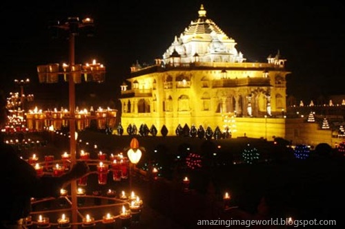 Akshardham temple during Diwali celebrations001
