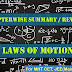 Laws of Motion : Summary (Notes)