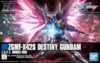 Carátula de la caja del ZGMF-X42S Destiny Gundam