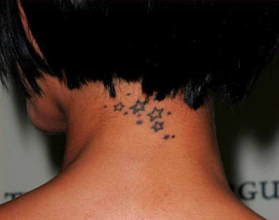Rihanna Neck Tattoos