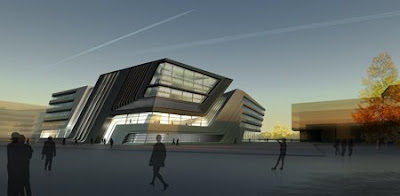 library and learning centre by zaha hadid architects