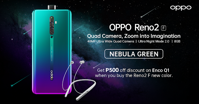 OPPO announces Reno2 F Nebula Green launch