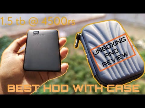 WD ELEMENTS HDD AND CASE UNBOXING AND REVIEW SPEED TEST
