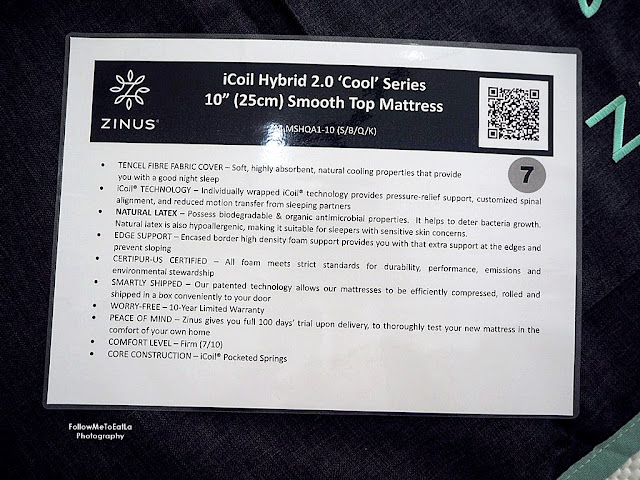 ZINUS iCoil 2.0 Latex Cool Series Smooth Top Mattress (Tencel)