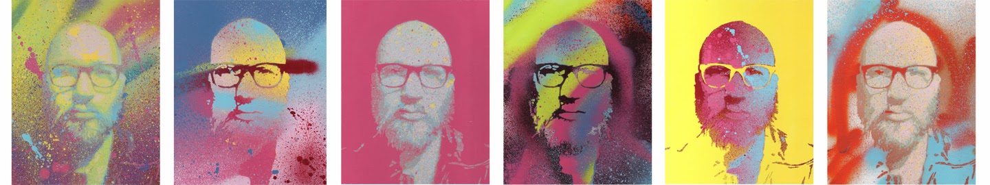 Craig Paul Nowak stencil self portraits