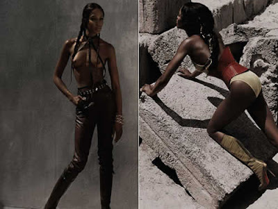 Naomi Campbell seminua: Guerreira Sensual