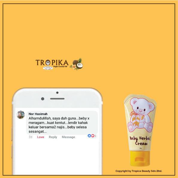 Testimoni Baby Herbal Cream Tropika Beauty