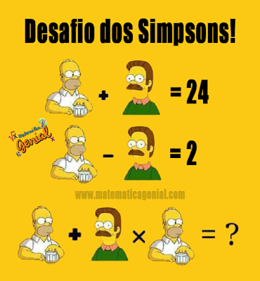 Desafio  dos Simpsons! Quanto vale cada um?