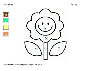 Lamina de Flor para colorear