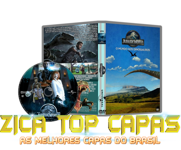 CAPA DO DVD - JURASSIC WORLD - O MUNDO DOS DINOSSAUROS - 2015