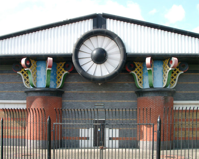 Storm Water Pumping Station by John Outram, Isle of Dogs, Tower Hamlets, London