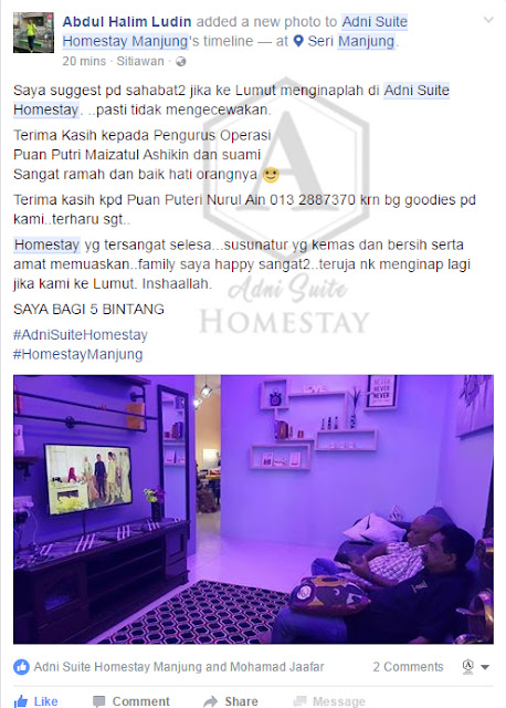 Review || Adni Suite Homestay Seri Manjung