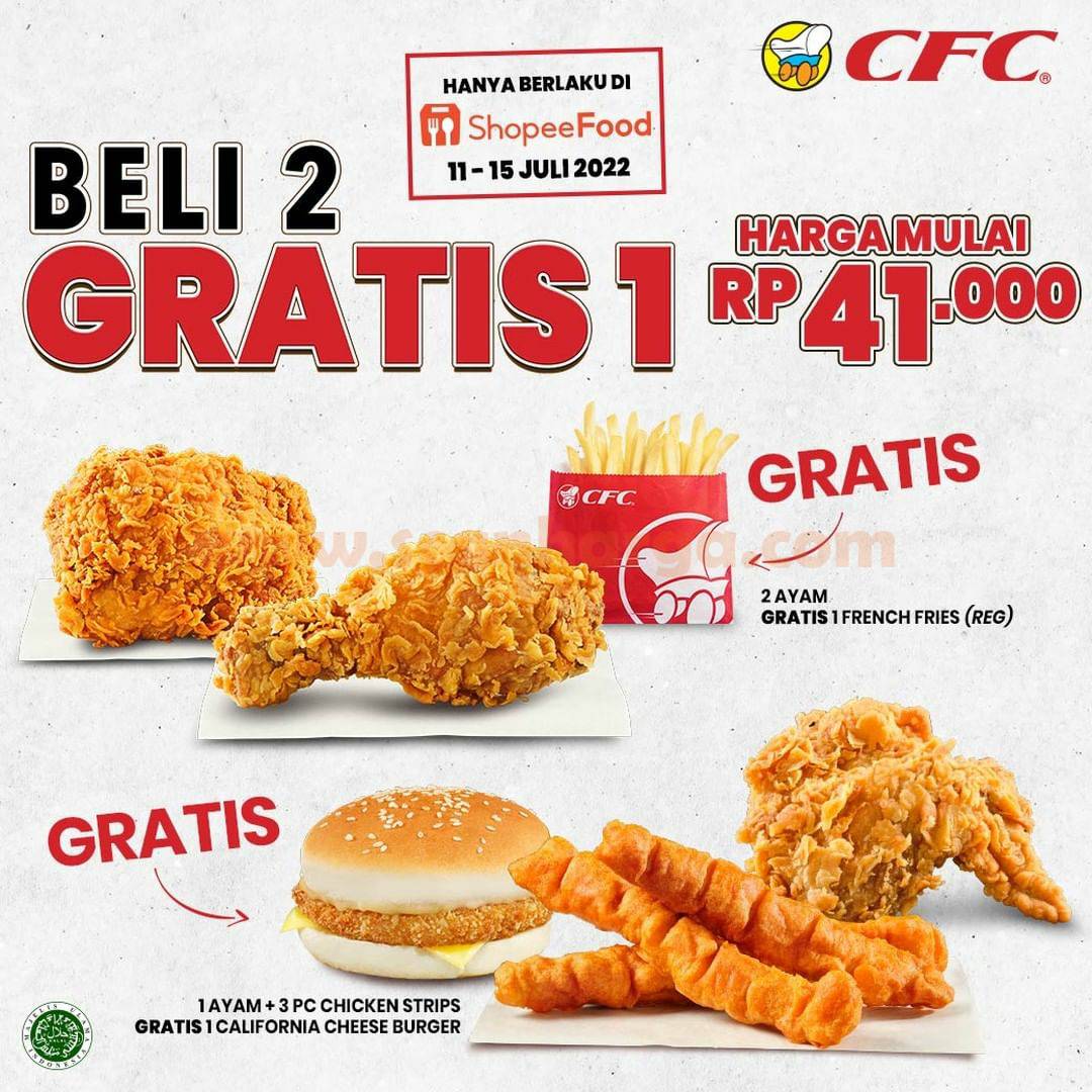 Promo CFC BELI 2 GRATIS 1 via SHOPEEFOOD