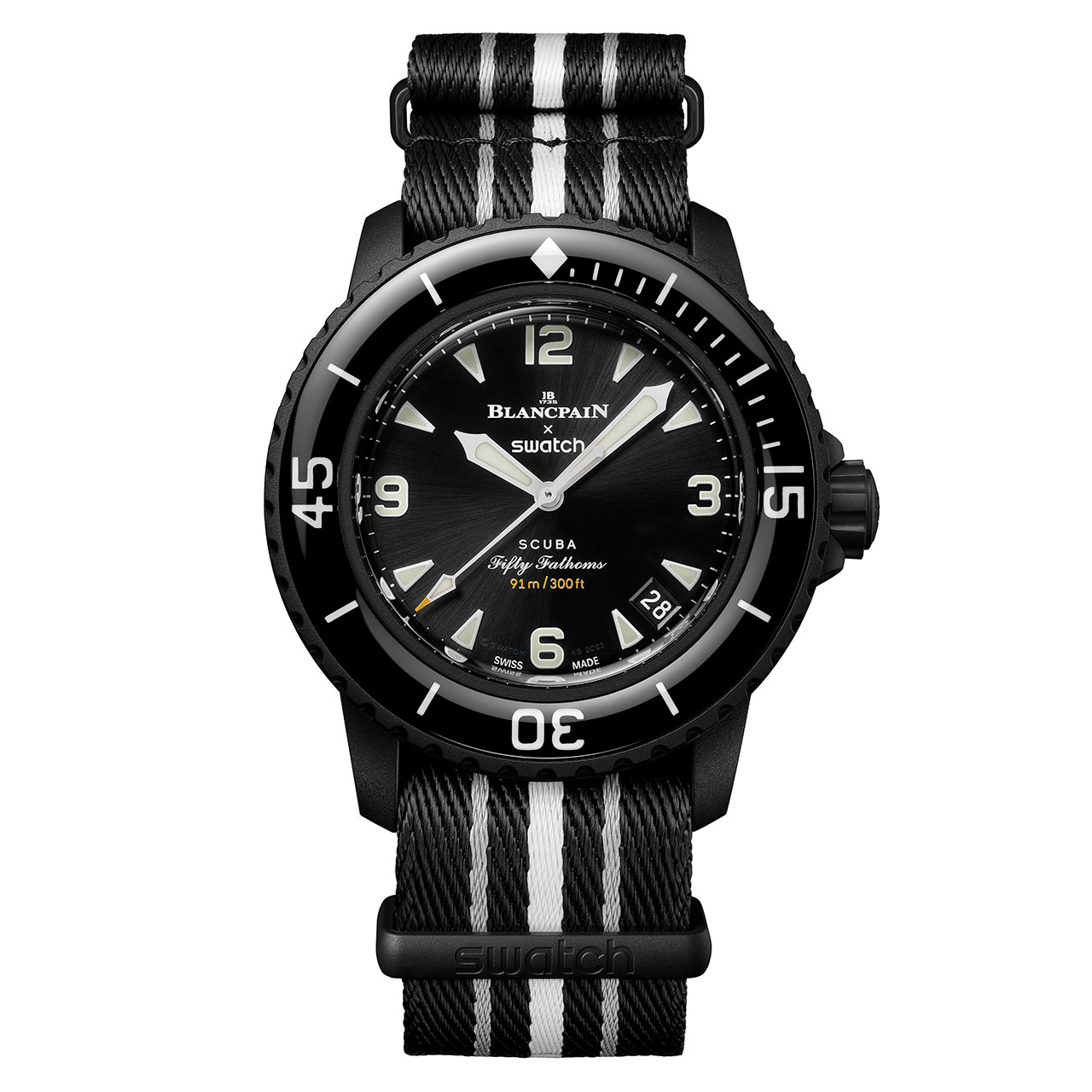 Blancpain X Swatch collaboration reveals the Bioceramic Scuba Fifty ...